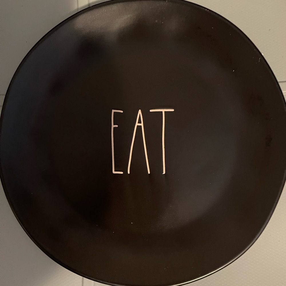 Rae Dunn Artisan Collection Black Plates (Sold as a set of 4)
